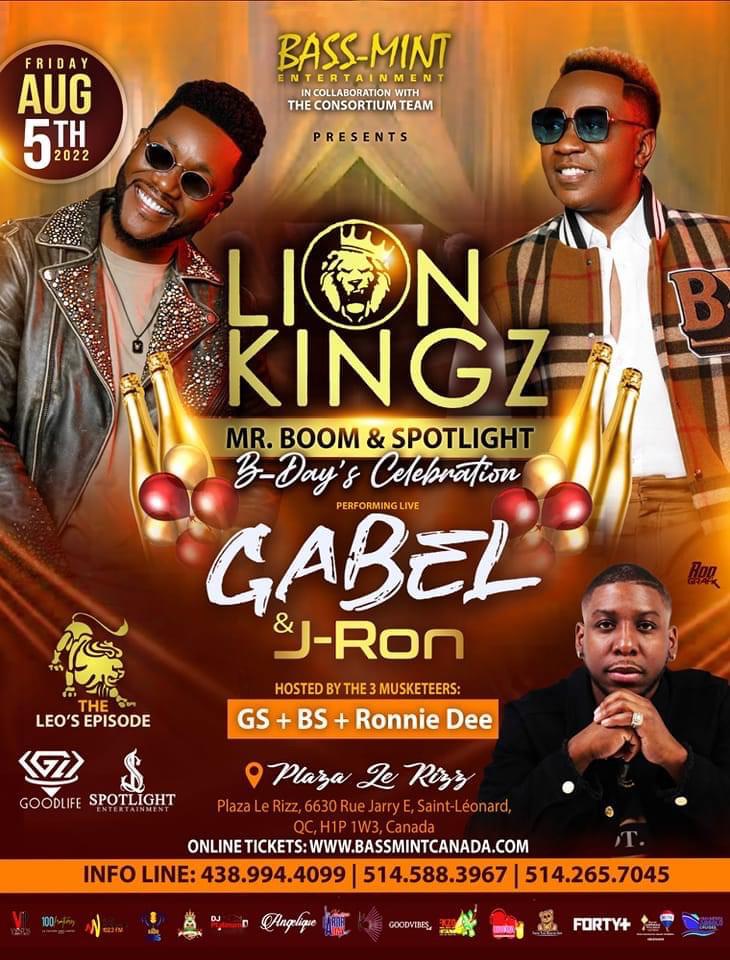 LION KINGZ MR. BOOM & SPOTLIGHT B-DAY'S CELEBRATION PERFORMING LIVE GABEL & J-RON PLAZZA LE RIZZ