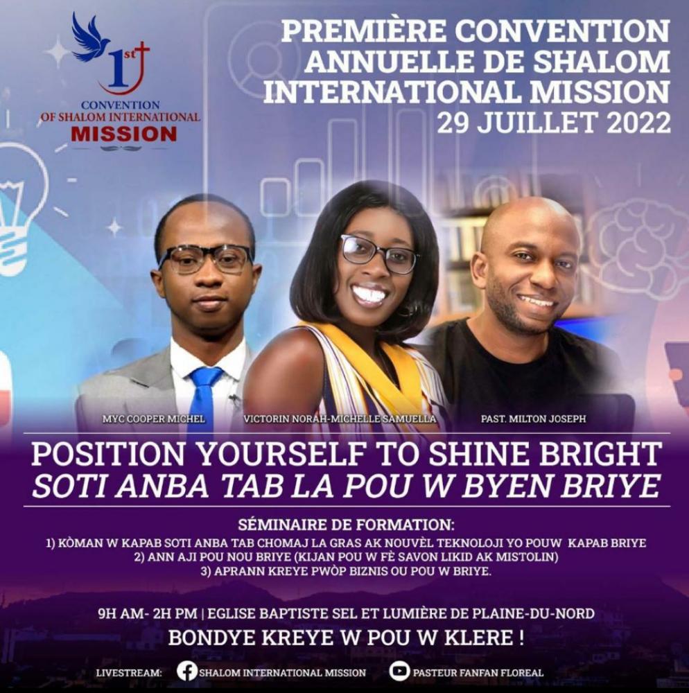 PREMIERE CONVENTION ANNUELLE DE SHALOM INTERNATIONALE MISSION JULY 29, 2022