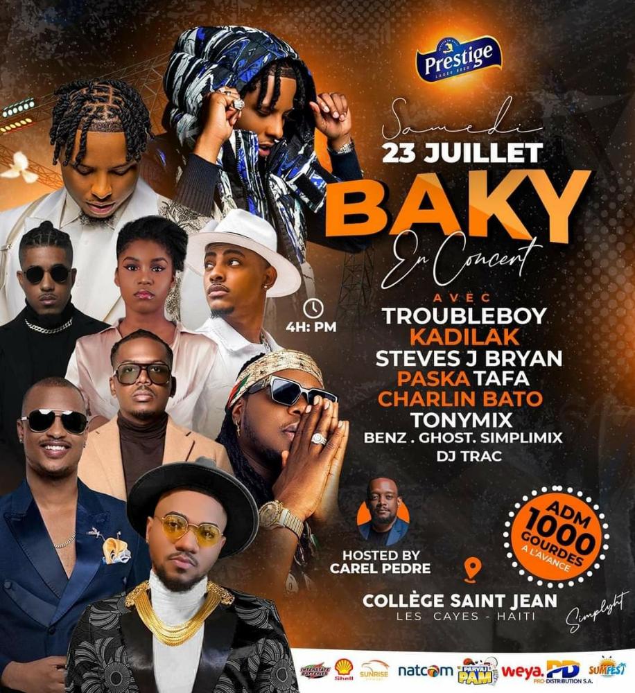 BAKY EN CONCERT JULY 23, 2022 COLLEGE SAINT JEAN 4PM