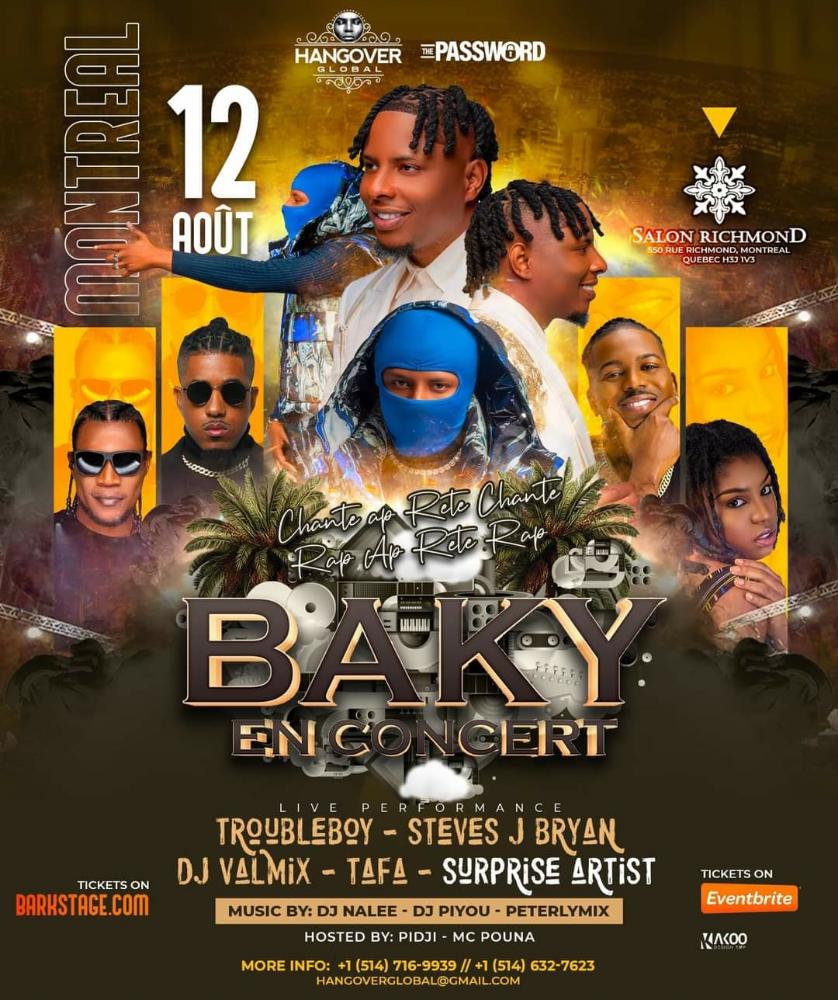 BAKY EN CONCERT AUGUST 12, 2022 SALON RICHMOND