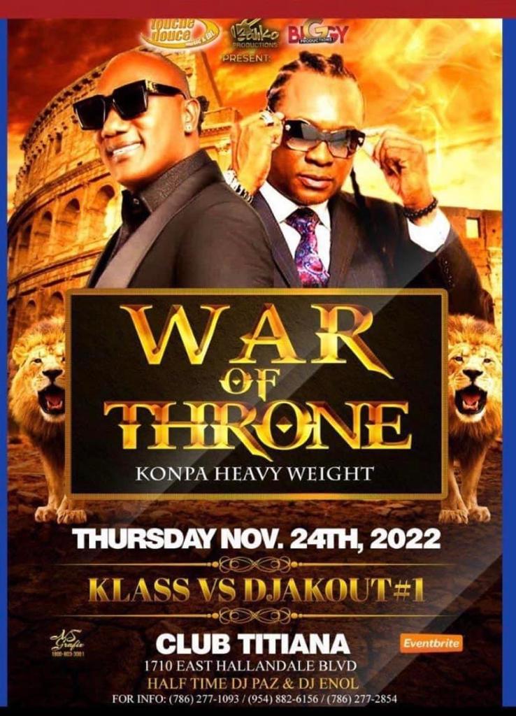 WAR OF THRONE KONPA HEAVY WEIGHT KLASS VS DJAKOUT #1 NOVEMBER 24, 2022